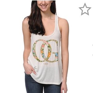Obey OG floral tank top